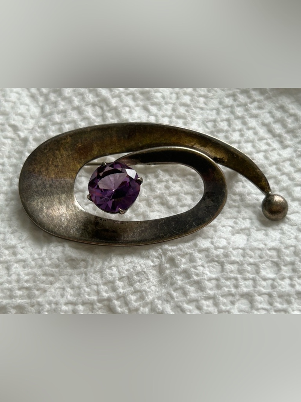 Vintage Miguel Melendez Taxco Sterling Silver Brooch
